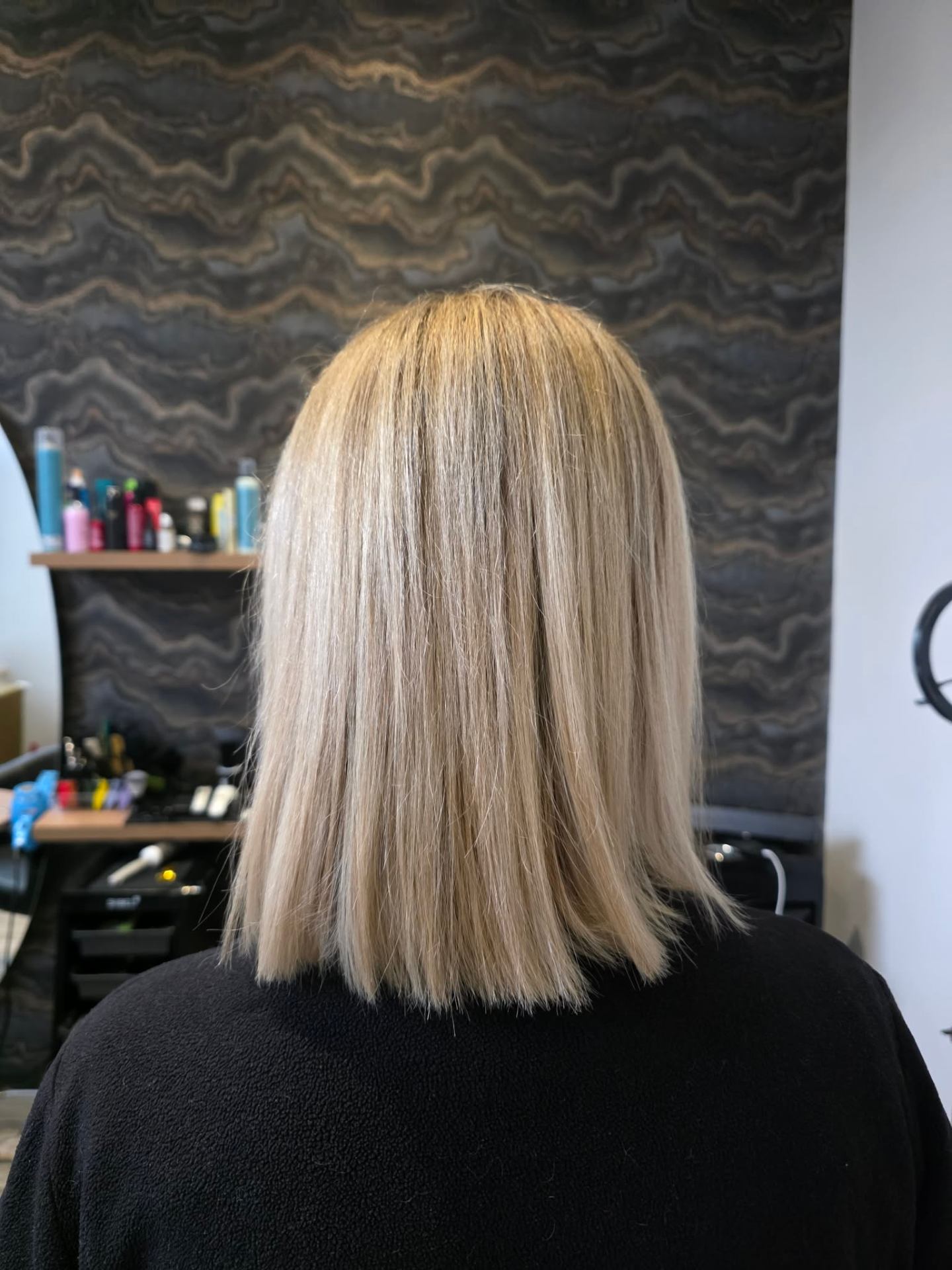 Long bob blond polaire